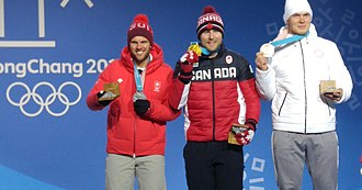 Ski cross podium Freestyleskicrossmedallists 2018winterolympics.jpg