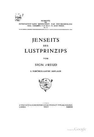 Freud 1921 Jenseits des Lustprinzips.djvu