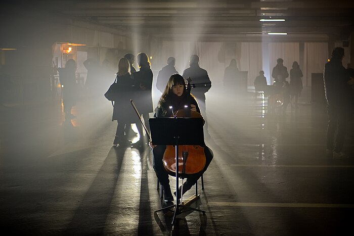 Vertretung von Fosse au im Parkhaus Berger, Centre Pompidou, 9. Januar 2020