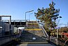 Gasworks footbridge, stairs in the 2nd district at the sports field