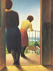 Georg Schrimpf - Sul balcone (1927) .jpg