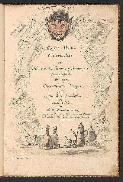 File:George Moutard Woodward - Coffee-House Characters, or Hints to the Readers of Newspapers Exemplified in Eight Characteristic - B1977.14.9619(a) - Yale Center for British Art.jpg