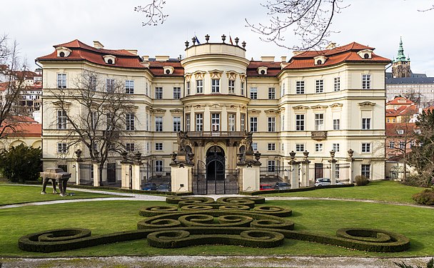 German Embassy, Prague, back side with garden