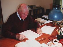 Giovanni Battista Rizza bei der Arbeit in seinem Heimbüro im Jahr 2003.