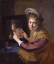 Girl at a mirror, by Paulus Moreelse.jpg