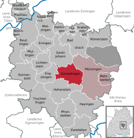 Kaart van Gomadingen