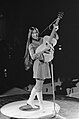 Buffy Sainte-Marie tijdens repetities voor het Grand Gala du Disque Populaire 1968