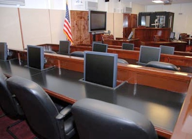 Court room where initial Guantanamo military commissions convened.