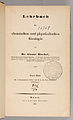 Gustav Bischof, Lehrbuch der chemischen und physikalischen geologie, 1847-1852