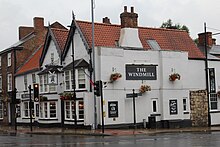 The pub in 2018, seen from Micklegate Bar Hotel Windmill York 2.jpg
