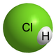 Molecular model of hydrogen chloride