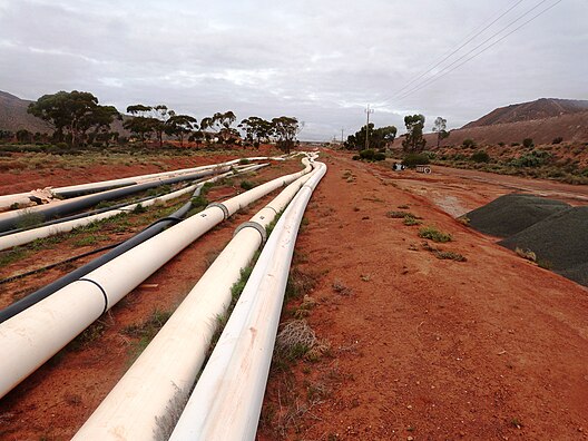 HDPE pipelines on a mine site in Australia.