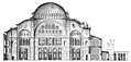 Cross-section of Hagia Sophia, as first built