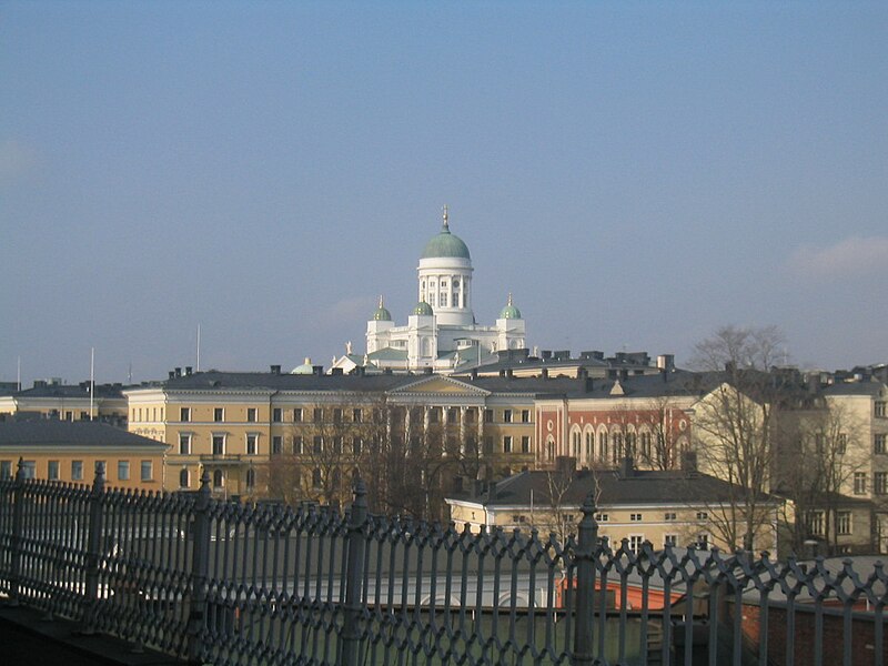 File:Helsinki Cathedral from Uspenski Cathedral.JPG