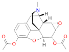 Struktur kimia dari heroin-7,8-oksida.