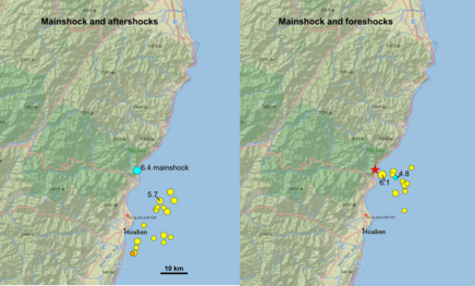 Hualien 2018 foreshocks and aftershocks.png