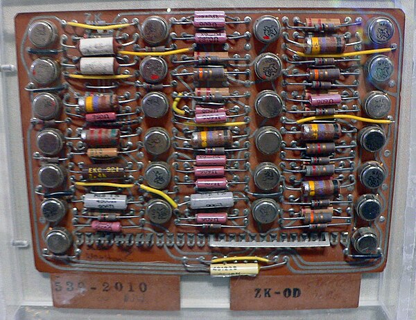 A circuit board from the IBM 7030