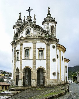The Church of Rosário dos Pretos from Ouro Preto (Brazil) (1762–1799[62])