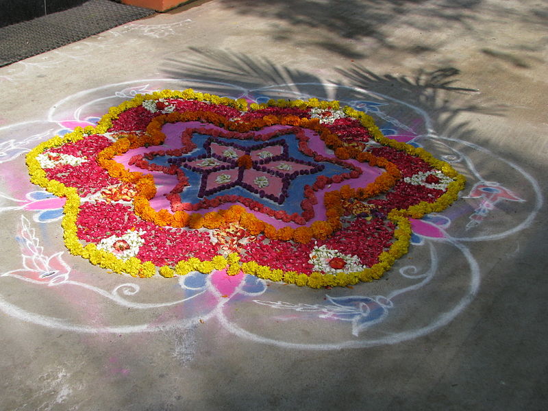 File:India - Sights & Culture - flower rangoli (3976618110).jpg