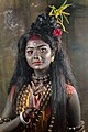 File:Indian folk dancer makeup as Goddess in celebration.jpg
