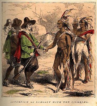 <span class="mw-page-title-main">Samoset</span> 17th-century Abenaki sagamore; first Native American to contact the Plymouth Colony