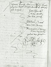 Página de registro manuscrita