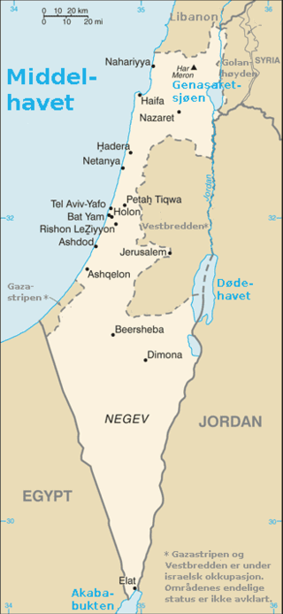 Kart over Staten Israel