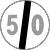 Italian traffic signs - fine limite di velocità 50.svg