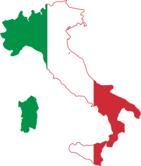 ایتالیا نقشه-پرچم