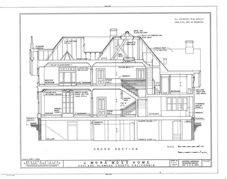 File:J. Mora Moss House, Broadway and MacArthur Boulevard, Oakland, Alameda County, CA HABS CAL,1-OAK,2- (sheet 9 of 12).tif