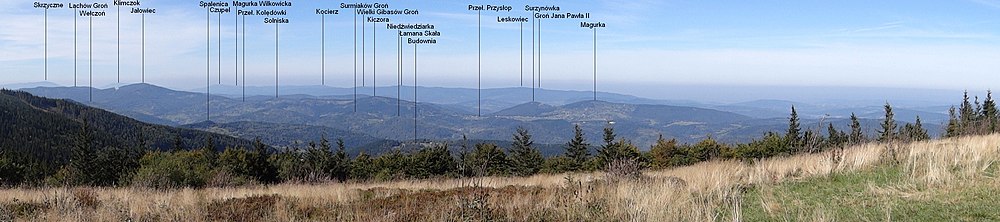 Panorama widokowa z Kociej Łapy