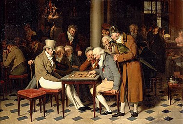 La partie de dames au café Lamblin au Palais Royal, 1803 Louis Léopold Boilly