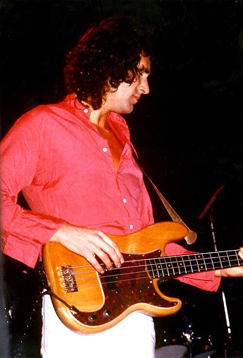 Illsley playing with Dire Straits, June 1979