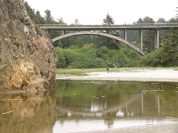 Jug Handle Creek bridge 5 miles (8 km) north of Mendocino