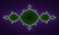 2 domains: 1 domain has one component, but the other domain has infinitely many components