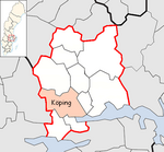Location of the municipality of Köping