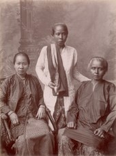 Chinese (East Asian), Malay (Southeast Asian), and Indian (South Asian) women in Singapore, c. 1890. To promote racial harmony among the three races, a unique Racial Harmony Day is celebrated on 21 July every year. KITLV - 103763 - Chinese and Malaysian women at Singapore - circa 1890.tif