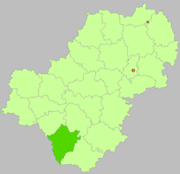 District de Žizdrinsky - Carte