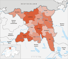 Bezirke des Kantons Aargau