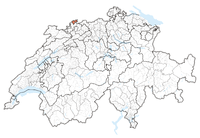 मानचित्र जिसमें बासल-श्तात कैन्टनKanton Basel-StadtCanton of Basel-Stadt हाइलाइटेड है