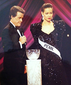 Johnson with Dick Clark, 2011 Kimmarie DickClark.JPG