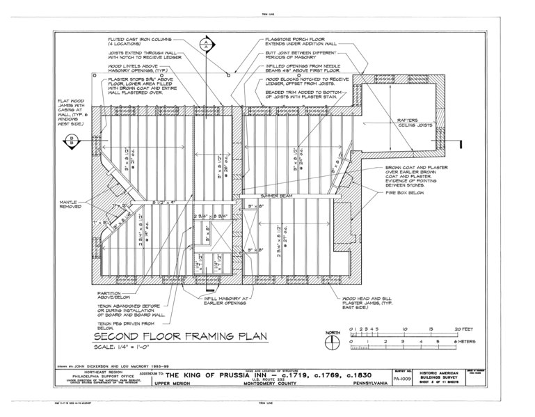 File:King of Prussia Inn, U.S. Route 202 (Upper Merion Township), King of Prussia, Montgomery County, PA HABS PA,46-KING,1- (sheet 3 of 11).tif