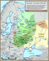 Principalities of Kievan Rus', 1220-1240. These principalities included Vladimir-Suzdal, Smolensk, Chernigov or Ryazan, annexed by the Duchy of Moscow in 1521