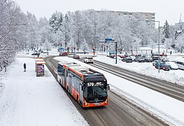 Kyytitie et bus 570 pour l'aéroport.