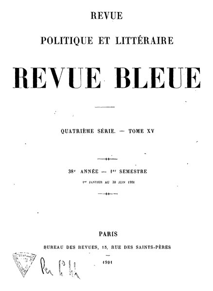 Fichier:La Revue bleue, série 4, tome 15, 1901.djvu
