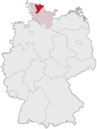 Almanya haritasında Schleswig-Flensburg'un konumu