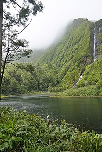 Lagoa dos Patos, a lake of Flores in Fajãzinha. Deutsch: Lagune