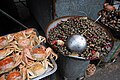 Crabs and snails-seafood in Cina