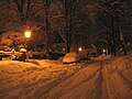 Straßenansicht im Winter