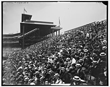 Left field bleachers at Forbes Field